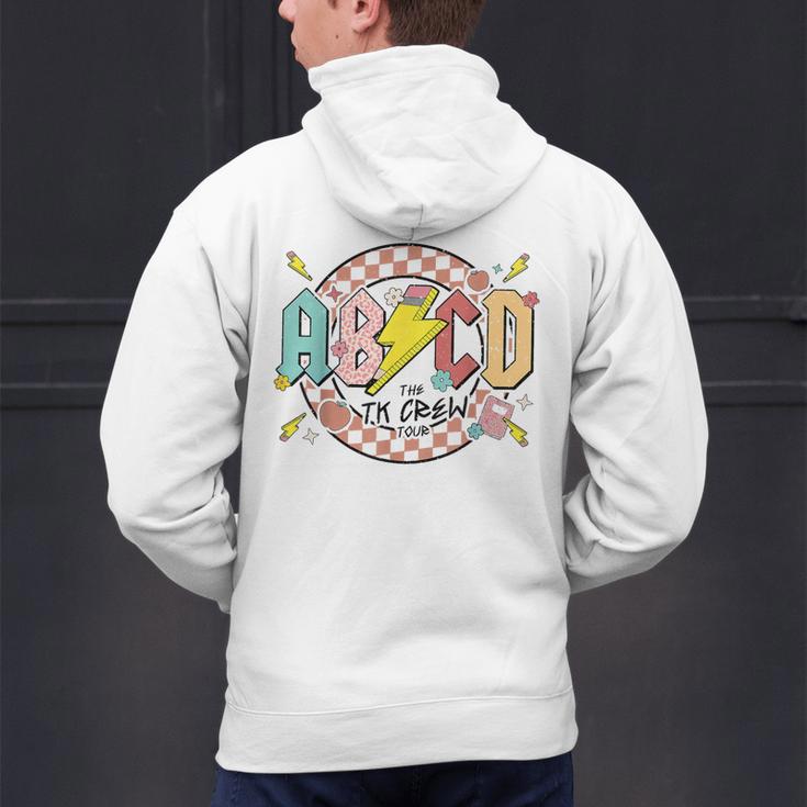 Retro ABCD Transitional Kindergarten Teacher Tour TK Teacher Men's Hoodie Back Print, gift for family, gift for coworker Retro ABCD Transitional Kindergarten Teacher Tour TK Teacher Men's Hoodie Back Print, gift for family, gift for coworker