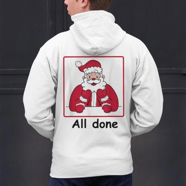 Retro All Done Christmas Special Ed Teacher Team Santa Women Men's Hoodie Back Print, gift for family, gift for coworker