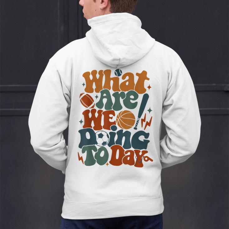 Retro PE Teacher What Are We Doing Today School Coach Women Men's Hoodie Back Print, Pe Teacher Hoodies, gift for family, gift for coworker