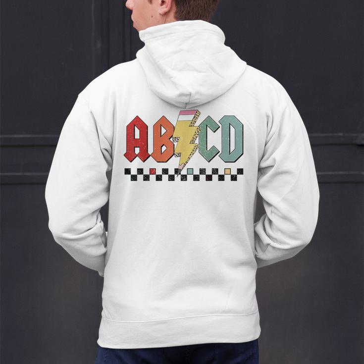Rock Abcd Back To School Abcd Preschool Teacher Appreciation Men's Hoodie Back Print, gift for family, gift for coworker Rock Abcd Back To School Abcd Preschool Teacher Appreciation Men's Hoodie Back Print, gift for family, gift for coworker