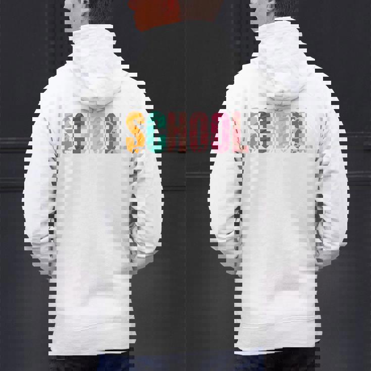 School Psychologist Rainbow Psychology Teacher Men&#x27;s Hoodie Back Print, gift for family, gift for coworker