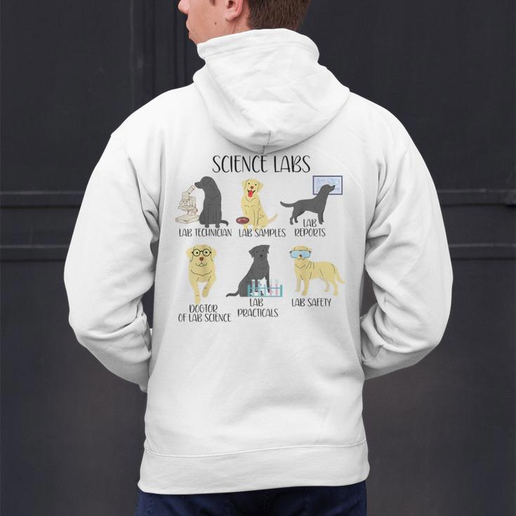 Science Labs Dogs Labrador Retriever Science Teacher Men's Hoodie Back Print, Science Teacher Hoodies, gift for family, gift for coworker