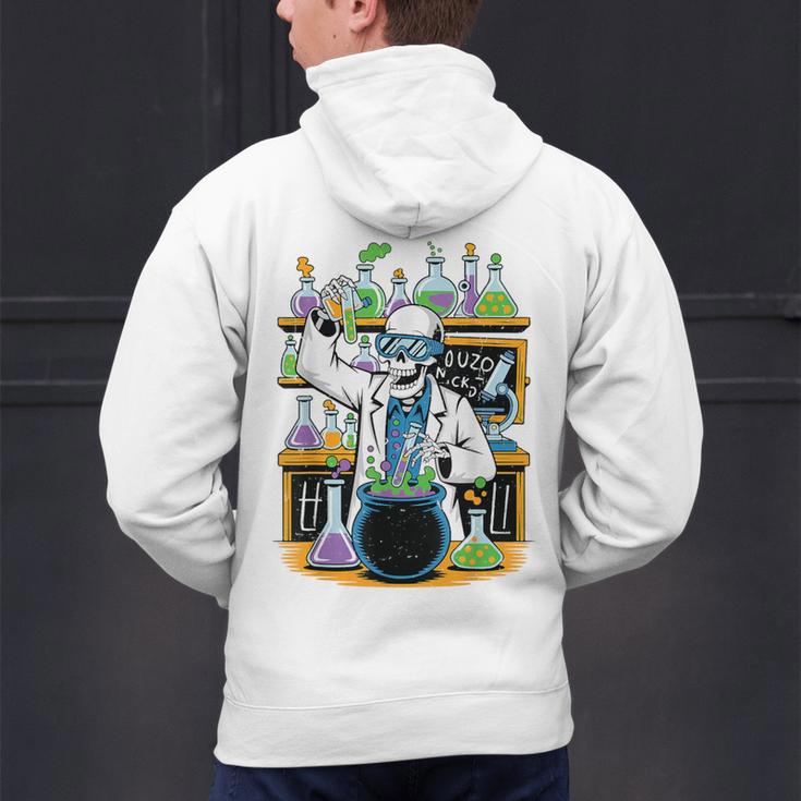 Skeleton Mad Scientist Halloween Costume Science Teacher Men's Hoodie Back Print, Science Teacher Hoodies, gift for family, gift for coworker Skeleton Mad Scientist Halloween Costume Science Teacher Men's Hoodie Back Print, Science Teacher Hoodies, gift for family, gift for coworker