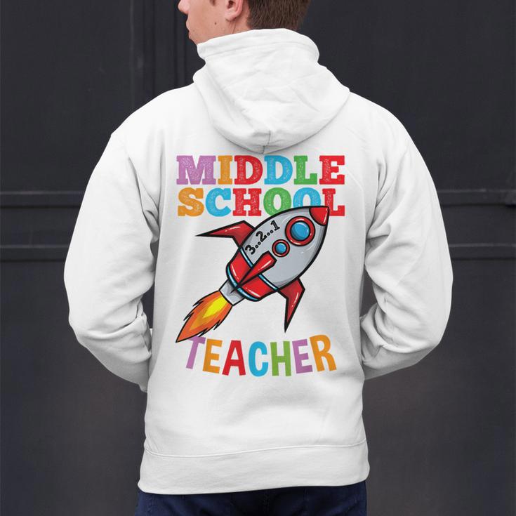 Space Middle School Teacher Back To School Men Women Kids Men's Hoodie Back Print, gift for family, gift for coworker Space Middle School Teacher Back To School Men Women Kids Men's Hoodie Back Print, gift for family, gift for coworker