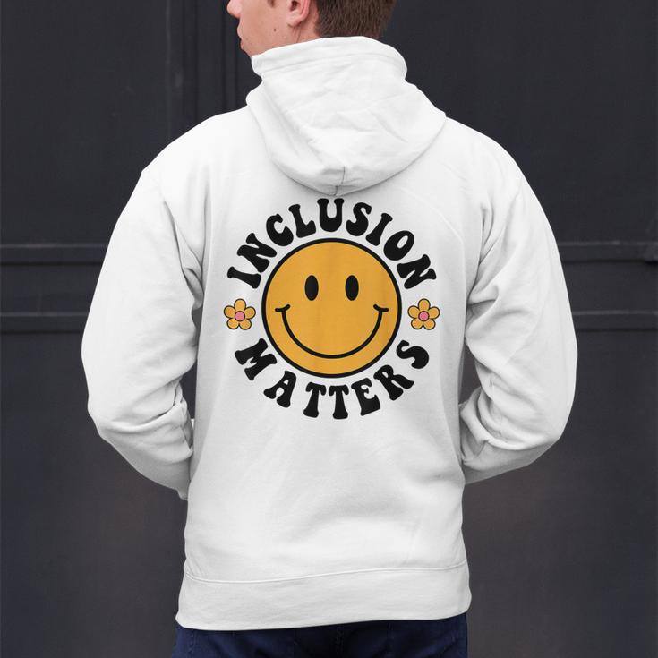 Special Education Teacher Autism Awareness Inclusion Matters Men's Hoodie Back Print, gift for family, gift for coworker