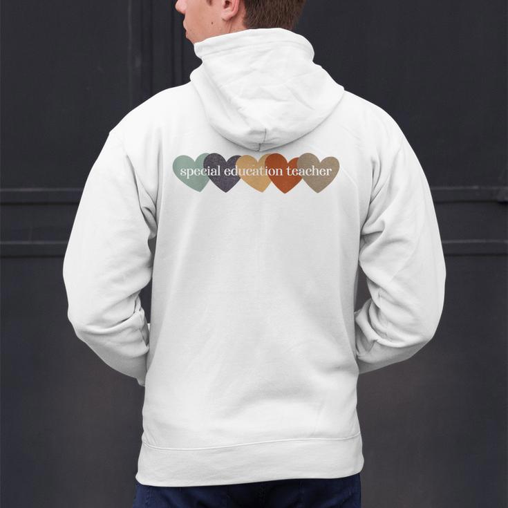 Special Education Teacher Heart Back To School Teach Rainbow Men Women Girls Kids Men's Hoodie Back Print, gift for family, gift for coworker Special Education Teacher Heart Back To School Teach Rainbow Men Women Girls Kids Men's Hoodie Back Print, gift for family, gift for coworker