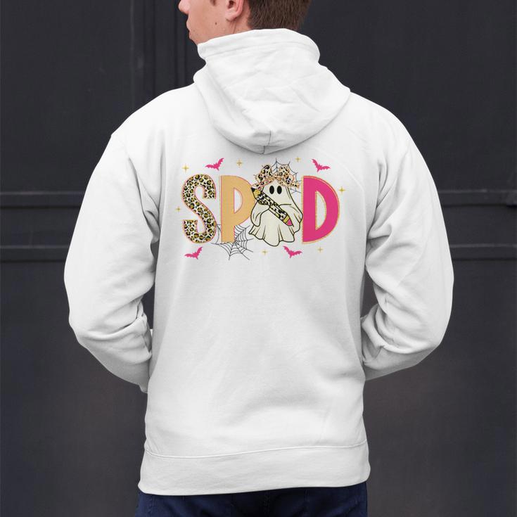 Sped Teacher Halloween Ghost Special Education Preppy Fall Men's Hoodie Back Print, gift for family, gift for coworker Sped Teacher Halloween Ghost Special Education Preppy Fall Men's Hoodie Back Print, gift for family, gift for coworker
