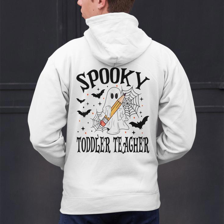 Spooky Toddler Teacher Halloween School Men's Hoodie Back Print, gift for family, gift for coworker Spooky Toddler Teacher Halloween School Men's Hoodie Back Print, gift for family, gift for coworker