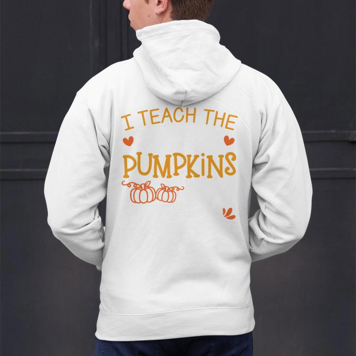 I Teach The Cutest Pumpkins In The Patch Shirt Teacher Men's Hoodie Back Print, gift for family, gift for coworker