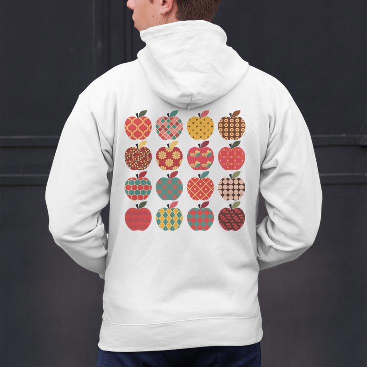 Teacher Apple Back To School Art For School Supplies Men's Hoodie Back Print, gift for family, gift for coworker