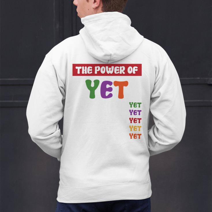 Teacher Growth Mindset Power Of Yet Men's Hoodie Back Print, gift for family, gift for coworker Teacher Growth Mindset Power Of Yet Men's Hoodie Back Print, gift for family, gift for coworker