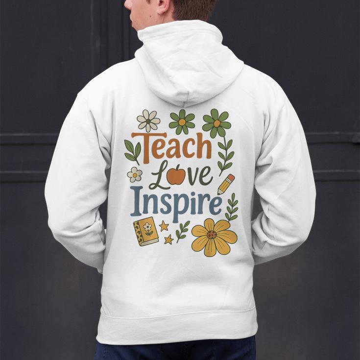 Teacher Inspire Love Men's Hoodie Back Print, gift for family, gift for coworker Teacher Inspire Love Men's Hoodie Back Print, gift for family, gift for coworker