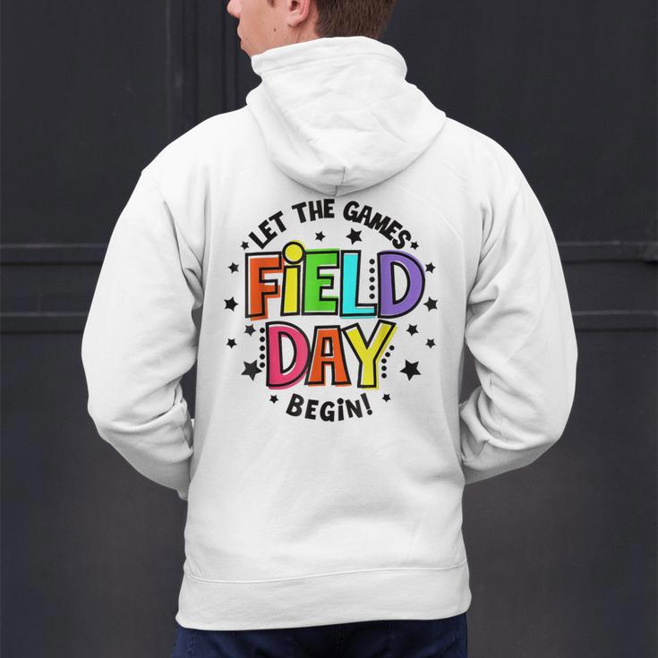 Teacher Student Field Day Let The Games Begin Field Day Men's Hoodie Back Print, gift for family, gift for coworker