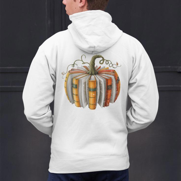 Teachers Students Fall Book Pumpkin Fall Librarians Bookworm Men's Hoodie Back Print, gift for family, gift for coworker Teachers Students Fall Book Pumpkin Fall Librarians Bookworm Men's Hoodie Back Print, gift for family, gift for coworker