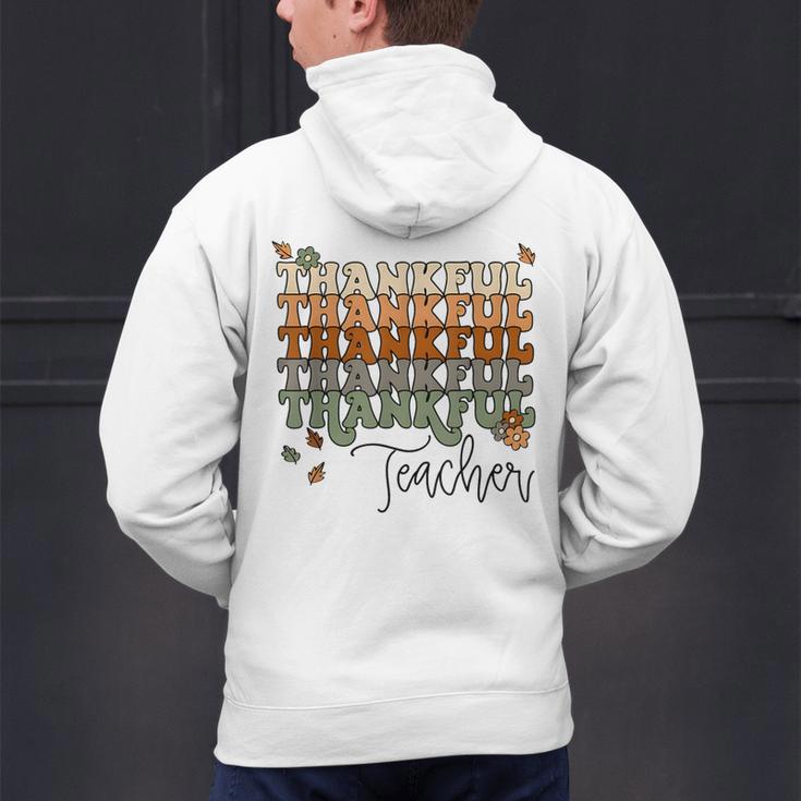 Thankful Teacher Thanksgiving Fall Pumpkin Turkey Men's Hoodie Back Print, gift for family, gift for coworker Thankful Teacher Thanksgiving Fall Pumpkin Turkey Men's Hoodie Back Print, gift for family, gift for coworker