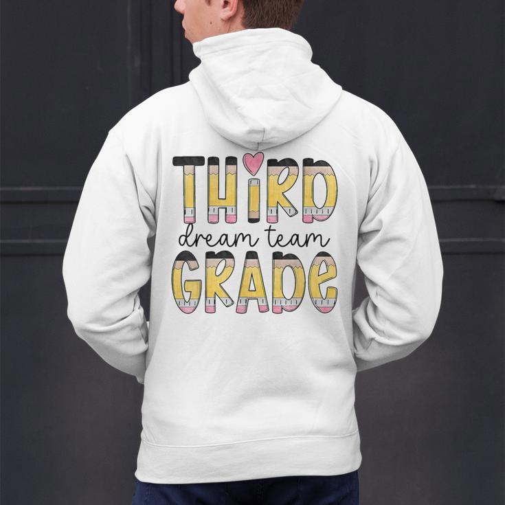 Third Grade Dream Team Back To School 3rd Grade Teacher Men's Hoodie Back Print, gift for family, gift for coworker