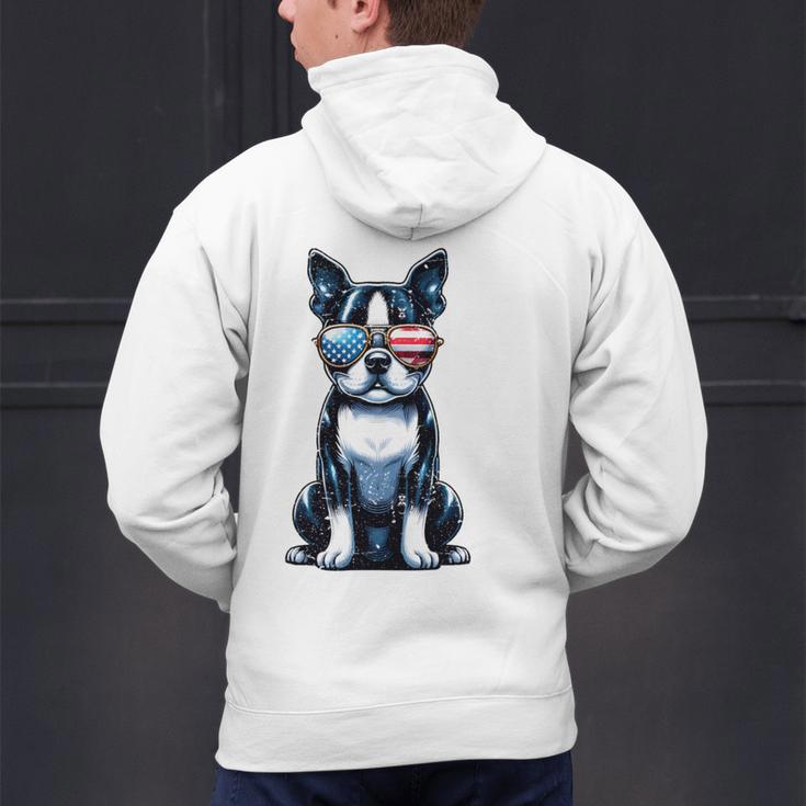 USA Flag Boston Terrier Best Dog Mom Ever 2025 Men's Hoodie Back Print, Boston Terrier Mom Hoodies, gift for family, gift for coworker