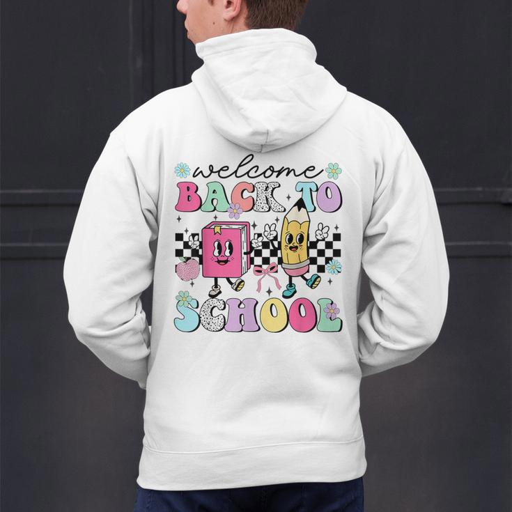 Welcome Back To School 2024 Teachers Students First Day Men's Hoodie Back Print, gift for family, gift for coworker