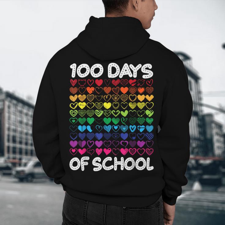 100 Days Of School Heart Love Teacher Or Student 100th Day Men's Hoodie Back Print, novelty gifts, funny gifts 100 Days Of School Heart Love Teacher Or Student 100th Day Men's Hoodie Back Print, novelty gifts, funny gifts