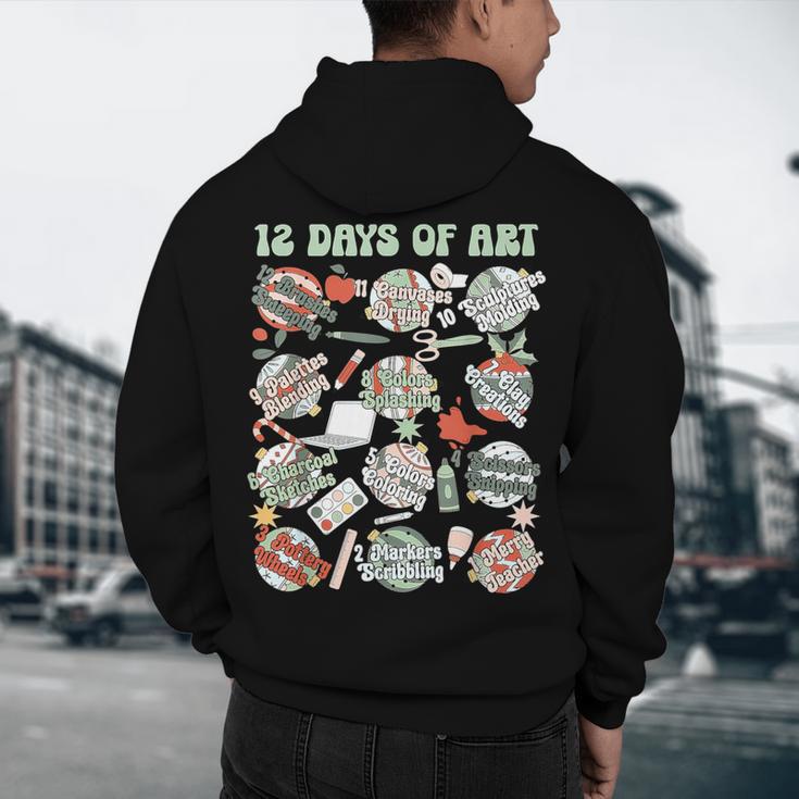 12 Days Of Art Teacher Christmas Artists Painter Educational Men's Hoodie Back Print, novelty gifts, funny gifts 12 Days Of Art Teacher Christmas Artists Painter Educational Men's Hoodie Back Print, novelty gifts, funny gifts