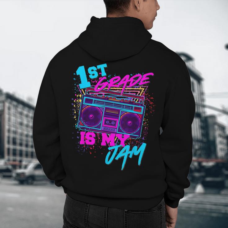 1st Grade Is My Jam Vintage 80s 80's Teacher Student Retro Men's Hoodie Back Print, novelty gifts, funny gifts 1st Grade Is My Jam Vintage 80s 80's Teacher Student Retro Men's Hoodie Back Print, novelty gifts, funny gifts
