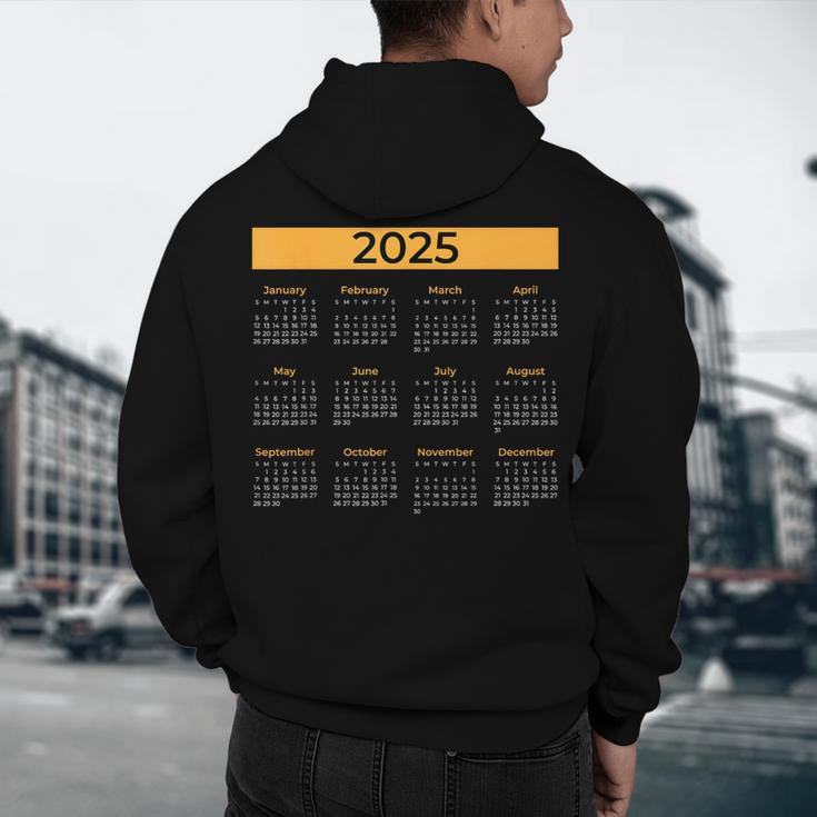 2025 Calendar For Planners Teachers Offices Months Men's Hoodie Back Print, novelty gifts, funny gifts 2025 Calendar For Planners Teachers Offices Months Men's Hoodie Back Print, novelty gifts, funny gifts