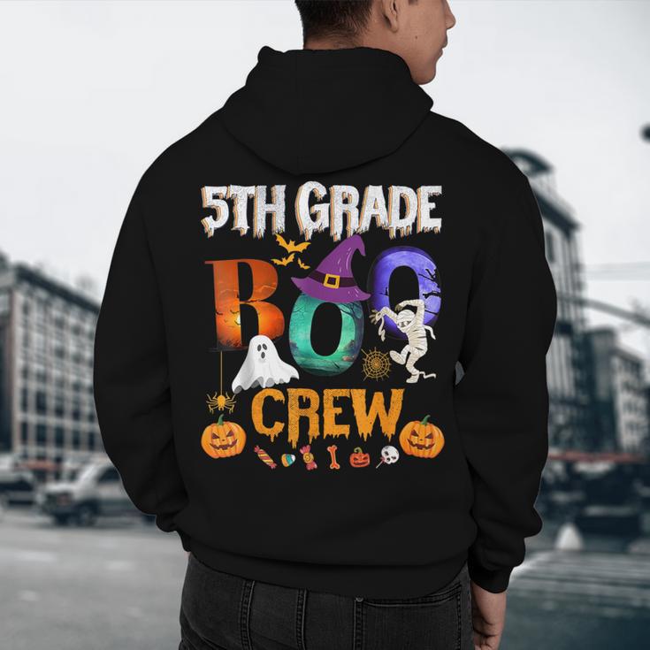 5th Grade Boo Crew Teacher Student Halloween Costume For Men Women Kids Men's Hoodie Back Print, novelty gifts, funny gifts