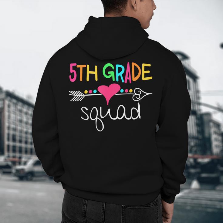 5th Grade Squad Fifth Teacher Student Team Back To School Men's Hoodie Back Print, novelty gifts, funny gifts