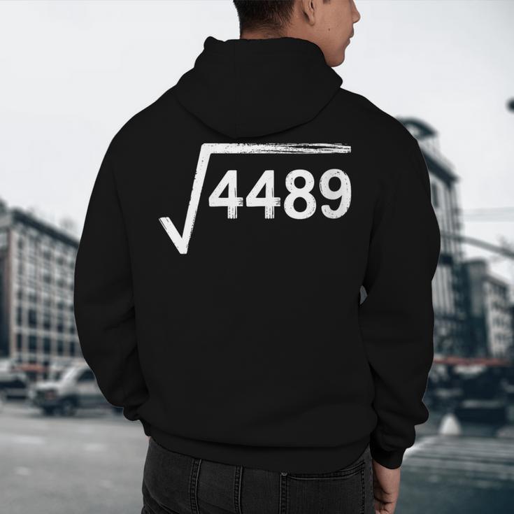 67 Meme Math Teacher Square Root 4489 Men's Hoodie Back Print, novelty gifts, funny gifts