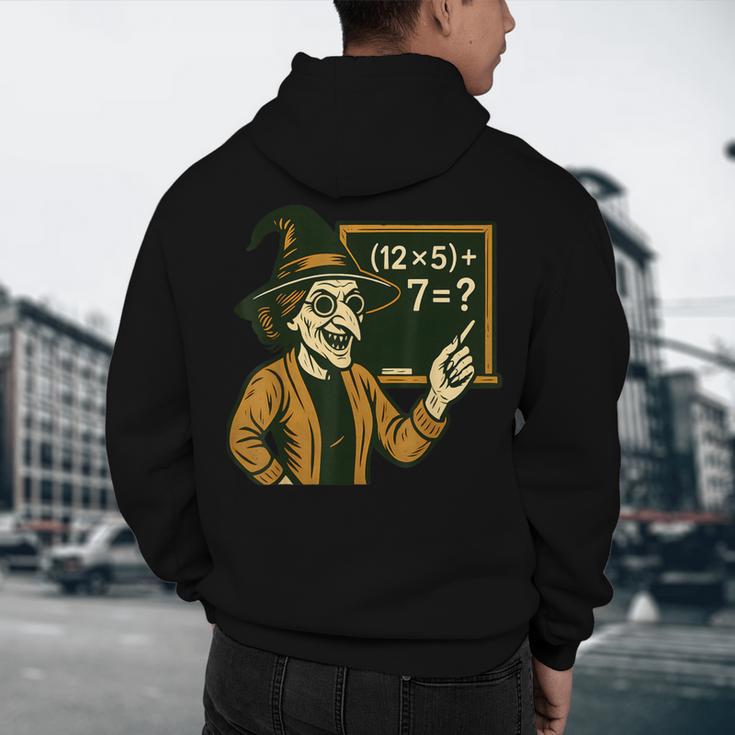 67 Teacher Halloween Witch Six Seven Meme Brainrot Math Joke Men's Hoodie Back Print, novelty gifts, funny gifts