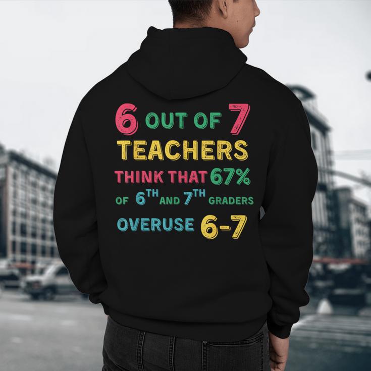 67 Teacher Middle School Teacher 6 7 Overuse 67 Men's Hoodie Back Print, novelty gifts, funny gifts 67 Teacher Middle School Teacher 6 7 Overuse 67 Men's Hoodie Back Print, novelty gifts, funny gifts