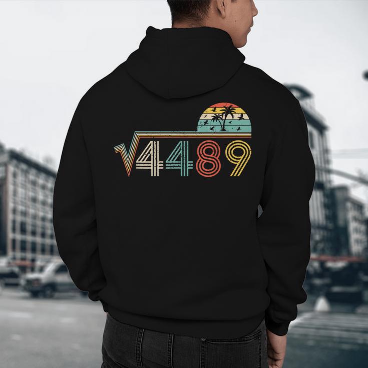 67 Vintage Meme Square Root 4489 Slang Math Teacher Men's Hoodie Back Print, novelty gifts, funny gifts