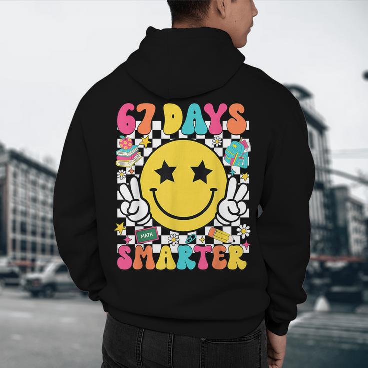 67th Day Of School Shirt 67 Days Smarter Teacher Boy Girls Men's Hoodie Back Print, novelty gifts, funny gifts