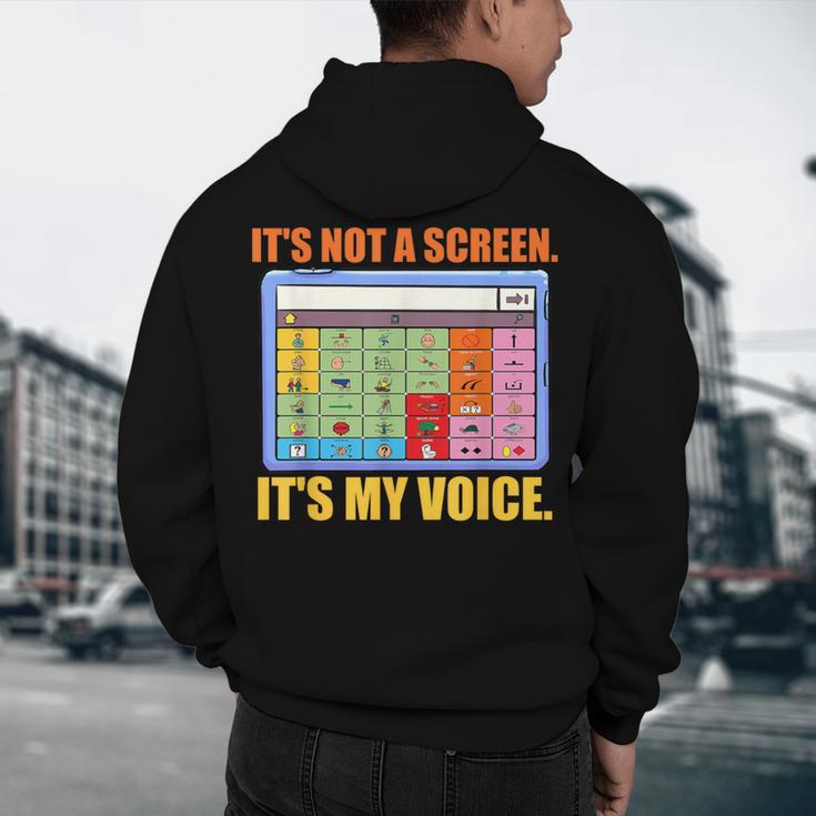 AAC Awareness AAC Teacher It's Not A Screen It's My Voice Men Women Men's Hoodie Back Print, novelty gifts, funny gifts AAC Awareness AAC Teacher It's Not A Screen It's My Voice Men Women Men's Hoodie Back Print, novelty gifts, funny gifts