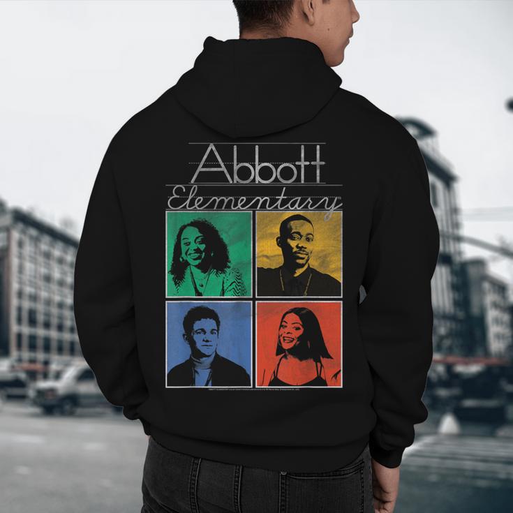 Abbott Elementary Colorful Pop Art Teachers TV Show Men's Hoodie Back Print, novelty gifts, funny gifts