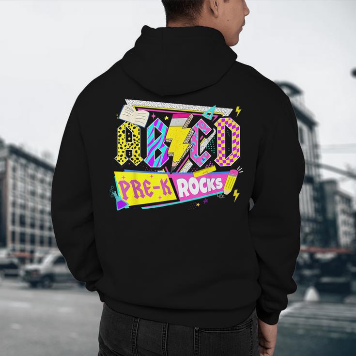 ABCD Pre-K Rocks Back To School PreK Kindergarten Teacher Men's Hoodie Back Print, novelty gifts, funny gifts ABCD Pre-K Rocks Back To School PreK Kindergarten Teacher Men's Hoodie Back Print, novelty gifts, funny gifts