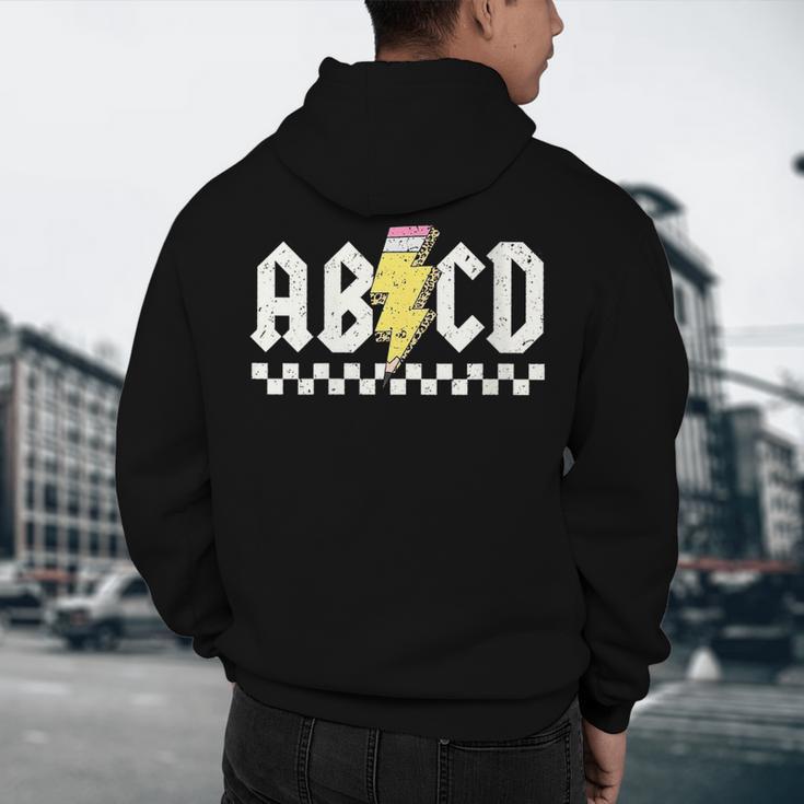 ABCD Teacher Men's Hoodie Back Print, novelty gifts, funny gifts