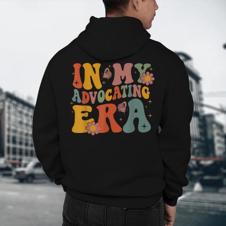 In My Advocating Era Advocate Autism Awareness Sped Teacher Men Women Kids Men's Hoodie Back Print, novelty gifts, funny gifts