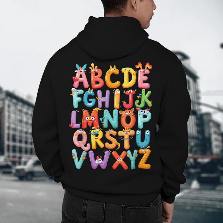 Alphabet A-Z ABC Kids Back To School Pre K Teachers Men's Hoodie Back Print, novelty gifts, funny gifts Alphabet A-Z ABC Kids Back To School Pre K Teachers Men's Hoodie Back Print, novelty gifts, funny gifts