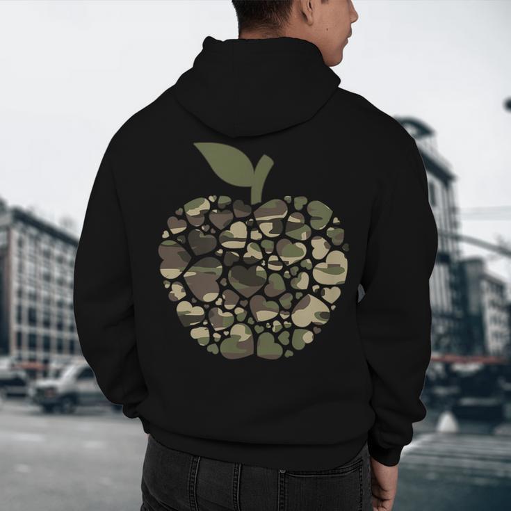 Apple Hearts Teacher Camouflage Clothing School Camo Apple For Men Women Girls Kids Men's Hoodie Back Print, novelty gifts, funny gifts Apple Hearts Teacher Camouflage Clothing School Camo Apple For Men Women Girls Kids Men's Hoodie Back Print, novelty gifts, funny gifts
