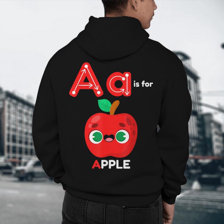A Is For Apple Pre-K Kindergarten Teacher Student Men's Hoodie Back Print, novelty gifts, funny gifts A Is For Apple Pre-K Kindergarten Teacher Student Men's Hoodie Back Print, novelty gifts, funny gifts