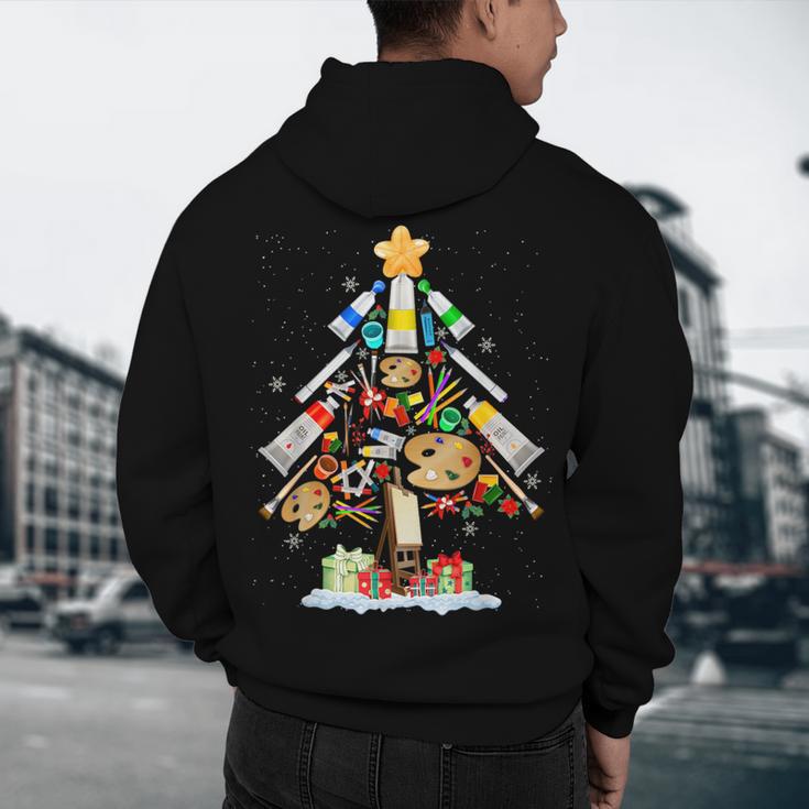 Art Christmas Tree Merry Christmas Artist Art Teacher Men's Hoodie Back Print, novelty gifts, funny gifts Art Christmas Tree Merry Christmas Artist Art Teacher Men's Hoodie Back Print, novelty gifts, funny gifts