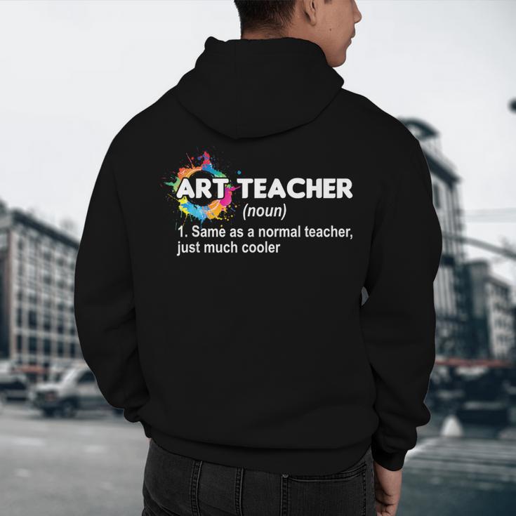 Art Teacher Definition Arts Artist Artistic Graphic For Men Women Girls Kids Men's Hoodie Back Print, novelty gifts, funny gifts