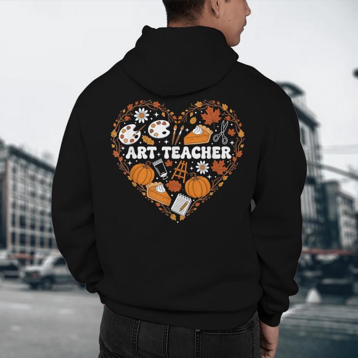 Art Teacher Heart Autumn Thanksgiving Kids Men's Hoodie Back Print, novelty gifts, funny gifts Art Teacher Heart Autumn Thanksgiving Kids Men's Hoodie Back Print, novelty gifts, funny gifts
