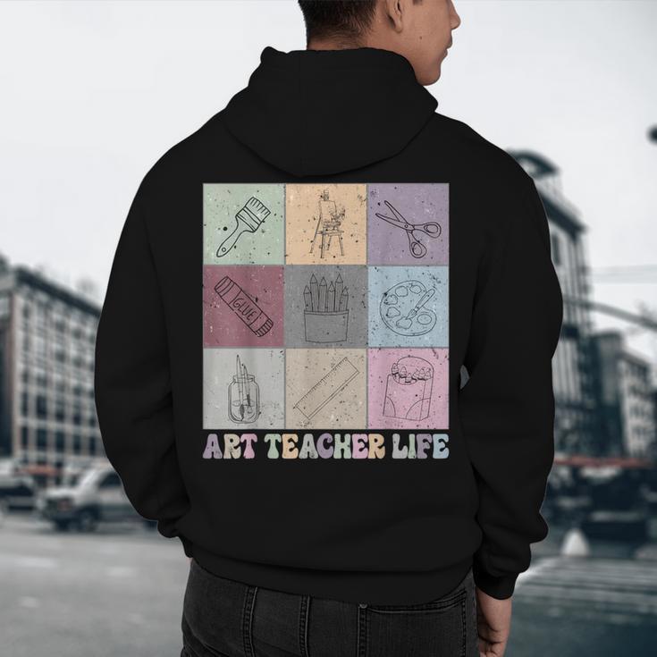 Art Teacher Life Retro Groovy Teaching Future Artists Men's Hoodie Back Print, novelty gifts, funny gifts Art Teacher Life Retro Groovy Teaching Future Artists Men's Hoodie Back Print, novelty gifts, funny gifts