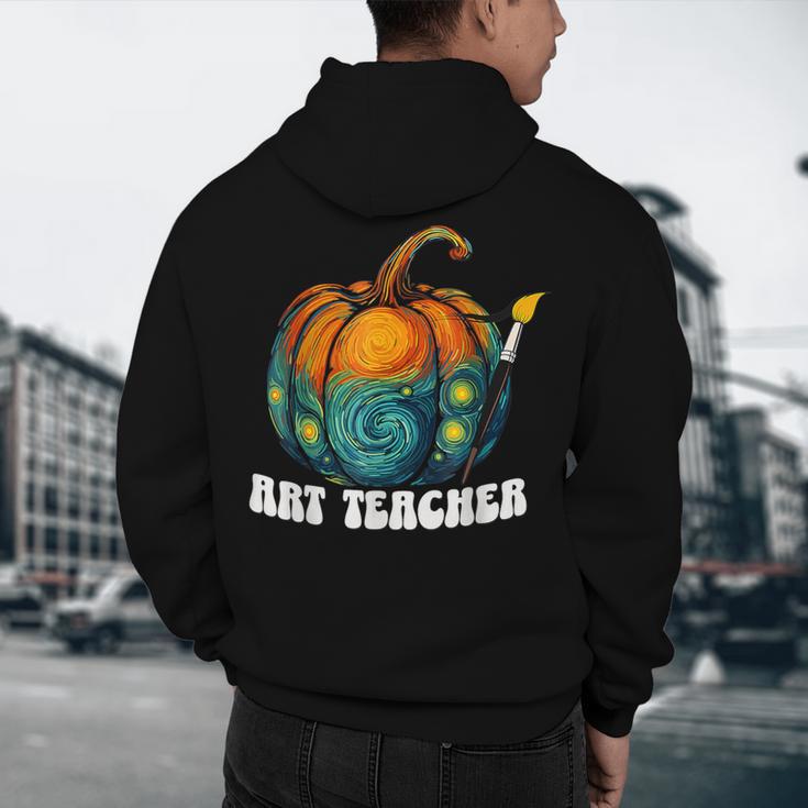 Art Teacher Pumpkin Halloween Night Men Women Men's Hoodie Back Print, novelty gifts, funny gifts Art Teacher Pumpkin Halloween Night Men Women Men's Hoodie Back Print, novelty gifts, funny gifts