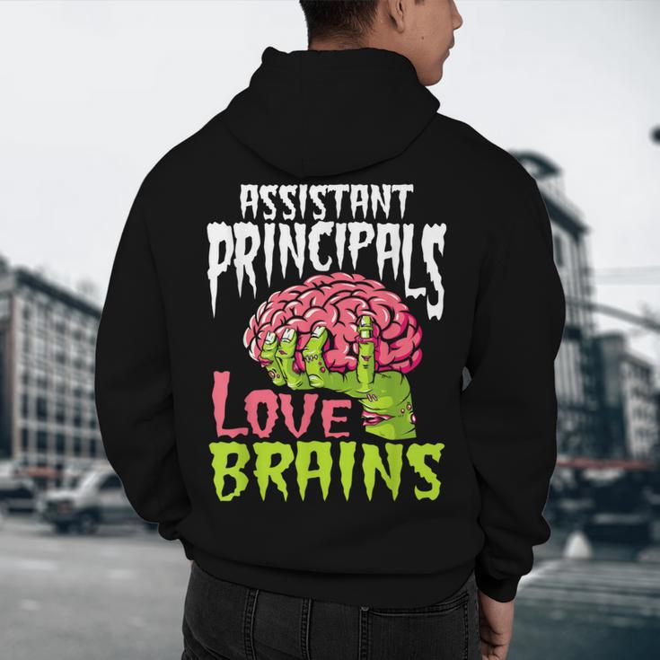 Assistant Principals Love Brains Zombie Teacher Halloween Men's Hoodie Back Print, novelty gifts, funny gifts Assistant Principals Love Brains Zombie Teacher Halloween Men's Hoodie Back Print, novelty gifts, funny gifts