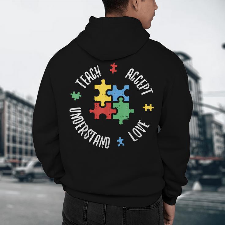 Autism Awareness Teacher Shirt Teach Accept Understand Love Men's Hoodie Back Print, novelty gifts, funny gifts Autism Awareness Teacher Shirt Teach Accept Understand Love Men's Hoodie Back Print, novelty gifts, funny gifts