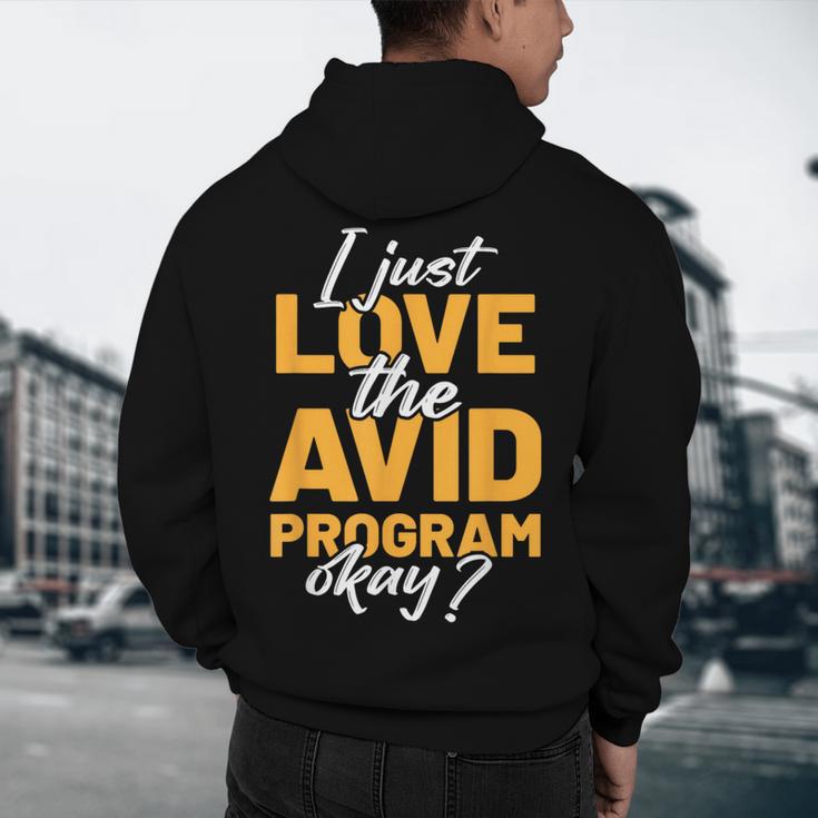 AVID Team Appreciation Essentials AVID Program Teacher Men's Hoodie Back Print, novelty gifts, funny gifts