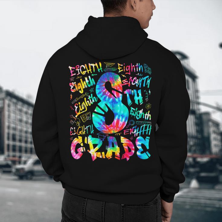 Back To School Eighth 8th Grade Tie Dye Typography Teacher Men's Hoodie Back Print, novelty gifts, funny gifts Back To School Eighth 8th Grade Tie Dye Typography Teacher Men's Hoodie Back Print, novelty gifts, funny gifts